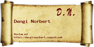Dengi Norbert névjegykártya